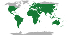 Range of the lizards, all species Many, see text