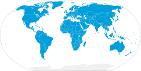 اقوام متحدہ کے رکن ممالک کا نقشہ
