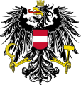 Stemma della Prima Repubblica austriaca, che differisce dall'attuale per la mancanza delle catene spezzate (1919-1934)