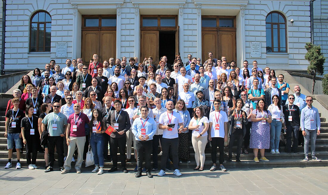 Family photo of the Wikimedia CEE Meeting 2023