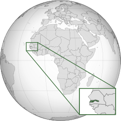 Location of قامبیا