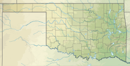Location of Great Salt Plains Lake in Oklahoma, USA.