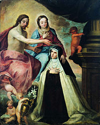Pazzi Szent Mária Magdolna Pedro de Moya (1610–1660) festményén