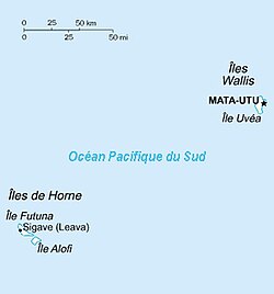 Localização de Mata Utu em Wallis e Futuna