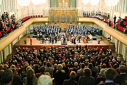 Die Concertkoor Haarlem tree in die Philharmonie Haarlem in Nederland op.