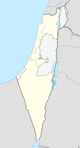 Mapa konturowa Izraela, u góry znajduje się punkt z opisem „Naharijja”