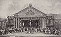 Korsfestelsesscenen fra pasjonsspillet i 1870
