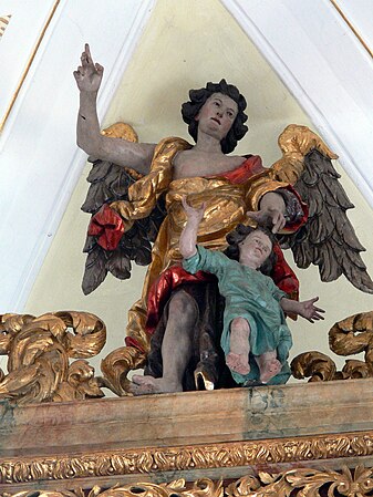 Angel in Saint Michael parish church in Untergriesbach