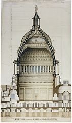 Section through dome of U.S. Capitol, 1859