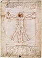 Леонардо да Винчи: Витрувијски човек (1490)