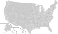 Blank U. S. map of states