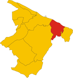 Kommunens läge i Barletta-Andria-Trani