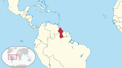Guyana kotus kaardi pääl