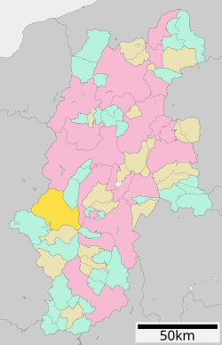 موقعیت کیسو، ناگانو (شهر) در نقشه