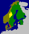 't Baltische gebied in 1646 (Verdrag van Brömsebro)