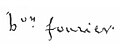 Joseph Fourier aláírása