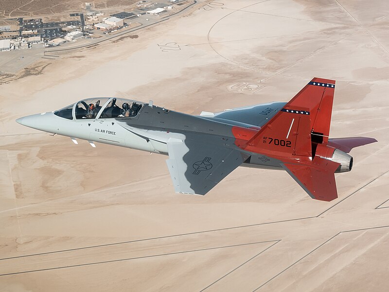 File:T-7A Red Hawk over Edwards Air Force Base.jpg