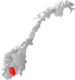 Telemark fylke på kartan över Norge.