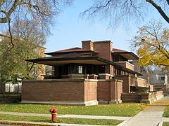 خانه روبی اثر فرانک لوید رایت در شیکاگو، ایلینوی