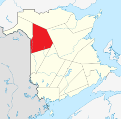 Location within New Brunswick.