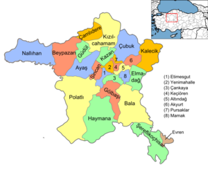 Location ofアンカラ県の位置