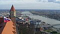 Dunaj z veže Bratislavského hradu
