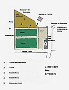 Plan du cimetière des Errancis