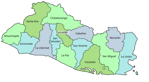 División política de El Salvador.