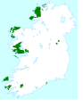 Áreas gaeltacht oficiales según el gobierno de la República de Irlanda.
