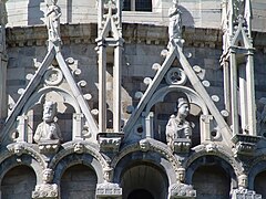 Details in Romanesque architecture style