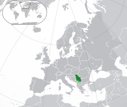 Situación de Sirwiya Србија Serbia