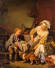 ジャン＝バティスト・グルーズ「甘やかされた子ども（The Spoiled Child）」c. 1765年