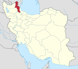 موقعیت استان اردبیل در ایران