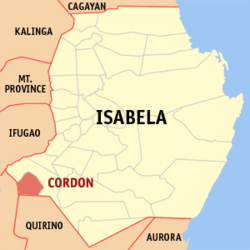 Mapa de Isabela con Cordon resaltado