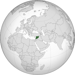 Localização República Árabe da Síria