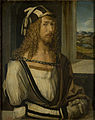 油画《丢勒自画像 (1498年)》，1498年，藏于马德里普拉多博物馆