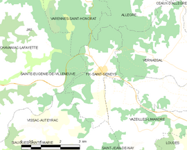Mapa obce Fix-Saint-Geneys