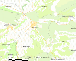 Estagel – Mappa