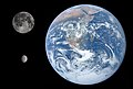 Earth and Moon size comparison for Ceres
