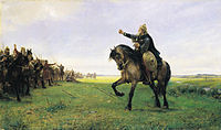 Готлар башлыгы һуннарны сугышка чакыра. Рәссам. П. Арбо, 1886