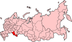 Оренбургска област на картата на Русия