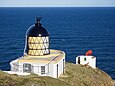 St Abbs Head lighthouse mit dem mittlerweile funktionslosen Nebelhorn