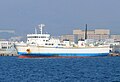 函館港に停泊する「あさかぜ5号」。 （2008年10月22日）