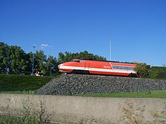 Motrice du TGV 001, préservée à l'entrée de Bischheim.