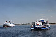 Cruiseskippen op de Wolga