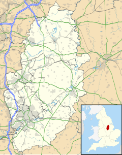Hucknall is located in Nottinghamshire
