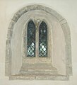 St Margaret's parish church: paired lancet windows in Norman opening