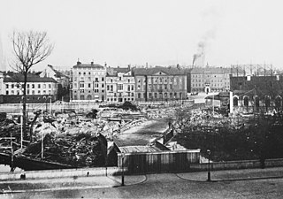 Byggnadsarbeten år 1895.