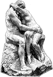 Skulptura Poljubac, Auguste Rodin