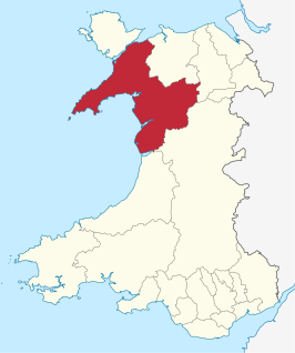Kaart van Gwynedd principal area